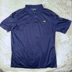 Masters Augusta National Navy Polo Shirt with Embroidered Logo